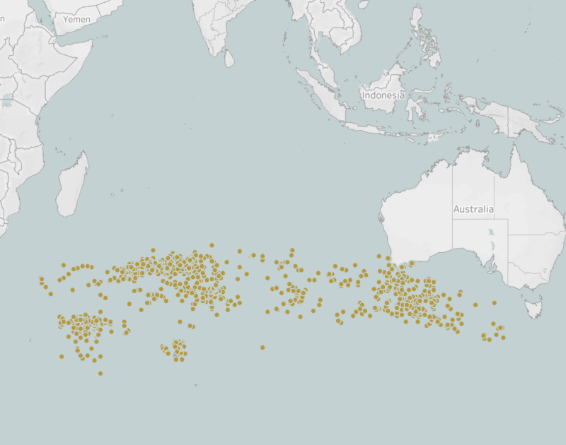 Map of IOSRW data